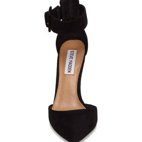 Steve Madden - Desire - Suede pointed toe ankle strap Pumps - Size 6.5 - Picture 12 of 12
